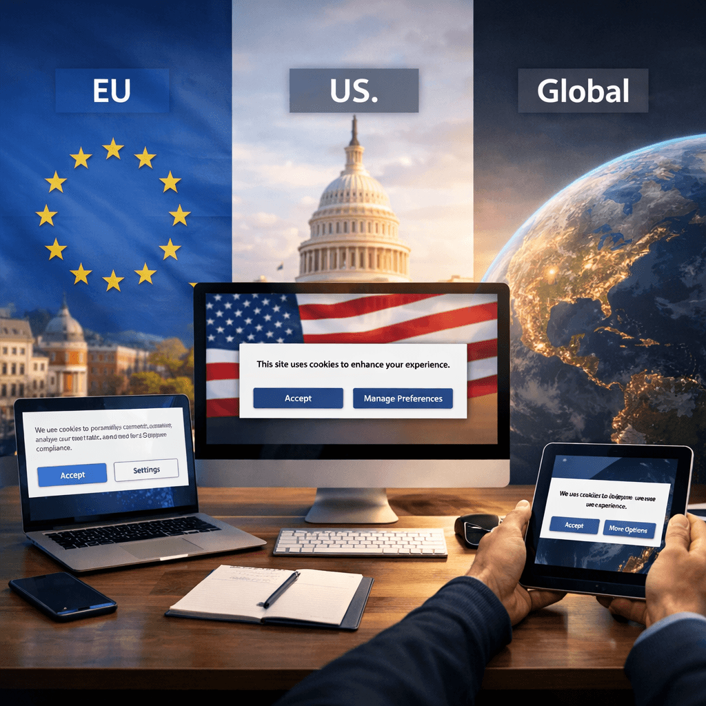 How to Set Up Geo-Targeted Cookie Banners for EU, US, and Global Visitors
